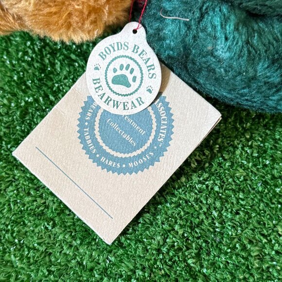 The Boyds Collection Emmett Elfberg 11" Bear Plush Fabric Hat Vintage 1996 NEW - Picture 12 of 14